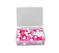 FILFEEL 74 Pezzi di Perline per Capelli, Stile Alla Moda con Motivi Squisiti per Creare Bracciali, Gioielli, Trecce di Capelli, Adatti per Feste, Matrimoni, Mostre Cinematografiche (Rosa rossa)