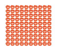 FILFEEL Anelli per Gambe di Identificazione dei Piccioni da 100 Pezzi da 8 Mm per Facilitare Il Monitoraggio e la Marcatura dei Materiali (Orange)