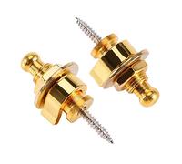 FILFEEL Blocco Cingola di Chitarra, Blocco dei Pulsanti della Cinturino per Chitarra con Accessorio ANTISKID Straplocks 10pcs/Bag Scolle di Bassi di Elettrica per Bassi Elettrici (GOLD)