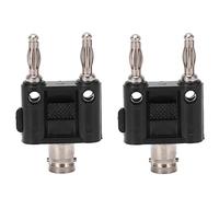 FILFEEL Bnc a Banana Plug, Connettore a Tappo Banana Bnc a Femmina per Doppia Riga 2pcs 4mm per Strumenti Elettronici, Attrezzature Industriali