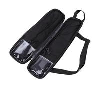 FILFEEL Borsa per Bacchette - Custodia Portatile per Bacchette in Tessuto Oxford 600D Ispessito, può Contenere Fino a 6 Paia - Design a Scomparti Organizzato con Sezione Targhetta per Nome per (BLACK)