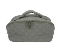 FILFEEL Borsa per Trucchi Viaggio Piatta, Design Completamente Piatto a 180 Gradi in Nylon Resistente All'acqua di Grande capacità, con 5 Scomparti Funzionali Incluso Portaspazzole, per (GREEN)