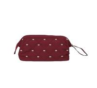 FILFEEL Borsa Viaggio Trapuntata per Strumenti per Capelli, Custodia di Grande capacità con Apertura Sul Telaio Rigido e Tasche a Rete (rosso)