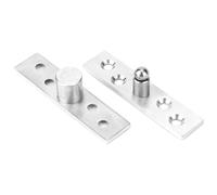 FILFEEL Cerniera per Porta in Acciaio Inossidabile da 2 Pezzi, Cerniera a Perno a 360 Gradi con Superficie Spazzolata e Resistenza, per Porta Girevole Lunga 75 Mm (asse centrale)