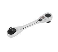 FILFEEL Chiave a Cricchetto/4 Pollici Doppia Testa 72 Denti Presa con Trasmissione a Ingranaggi e Rotore di Punte - Strumento Compatto per Elettronica, Biciclette, Elettrodomestici - Acciaio