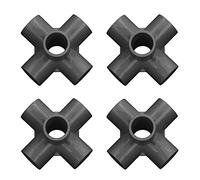 FILFEEL Connettori a Serra, Connettore Angolare 10 Pezzi PVC Gomito a 6 Vie di Gomma, Diametro Interno 20 Mm, per Forniture Idrauliche Idrauliche fognarie. (Black)