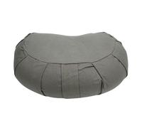 FILFEEL Cuscino Meditazione a Mezza Luna, Cuscino Yoga in Cotone Imbottito con Scafi di Grano Saraceno con Design Unico per la Pratica della Meditazione Comoda Seduta Sul Pavimento (GRAY)