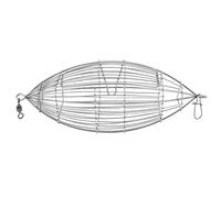 FILFEEL Esca da Pesca in Acciaio Inossidabile per la Pesca alla Carpa, Supporto per Esca, Trappola per Mangiatoia per Esche per Gamberetti, Granchi e Pesci (XL)