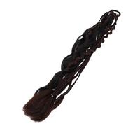 FILFEEL Estensione Elastica della Coda di Cavallo del Terrore Parrucchino Intrecciato Stile Boho con Conchiglie di Perline per Donne Viaggi Musica Festival Fibre Sintetiche 23,6 P (BLACK)