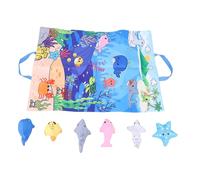 FILFEEL Gioco di Puzzle con Animali Set di Giocattoli Sensoriali con Tappetino Gioco per Bambini di età Compresa tra -3 e 3 Anni, Giocattoli Educativi in tessuto per l'apprendimento