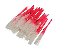 FILFEEL Gonne Luminose per Calamari da 30 Pezzi - Esca Artificiale in Morbido Silicone per la Pesca in Acqua Dolce e Salata, per Uso Notturno (PINK)