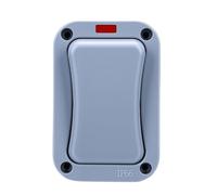 FILFEEL Interruttore della Luce da Esterno 20A IP66 Interruttore Esterno a Doppio Controllo con Indicatore di Alimentazione per Prato, Balcone, Cortile, Terrazza