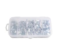 FILFEEL Kit Connettori per Manicotti a Crimpare in Alluminio da 200 Pezzi - Maniche a Crimpare a Doppia Canna in 5 Dimensioni per Connessioni Affidabili alla Lenza (250 Pezzi)