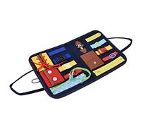 FILFEEL Lavagna Sensoriale Educativa per i più Piccoli - Giocattolo Interattivo per Lo Sviluppo dell'intelligenza, Lavagna attività Montessori in Feltro con Fibbie, Cerniere e Bottoni (C)