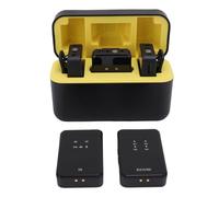 FILFEEL Microfono Lavalier - Stabile da 2,4 GHz, 80 M, Microfono con Cancellazione del Rumore con Batteria da 10 Ore e Custodia di Ricarica per Fotocamera, Telefono, Computer, Streaming Live,