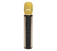 FILFEEL Microfono Portatile con Riduzione del Rumore, Microfono Stereo per Karaoke per Smartphone e PC, (GOLD)