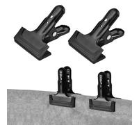 FILFEEL Morsetti per Fondali in Metallo per Supporto Fotografico con Cuscinetti in Gomma - Confezione da 6 Accessori da Studio (6PCS)