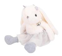 FILFEEL Peluche Principessa per Bambine - Elegante Coniglio con le Orecchie, per Coccole e (GRAY)