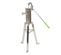 FILFEEL Pompa Manuale per Pozzi con Supporto - Pompa a Vibrazione Manuale in Acciaio Inossidabile per Casa, Giardino e Cortile, Aspirazione da 8 M, Include Adattatori da 32 Mm/25 Mm e Kit di