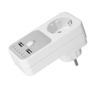 FILFEEL Presa Timer A Doppio Controllo con 2 Porte USB - Interruttore di Alimentazione per Conto Alla Rovescia per Cucina e Casa, Presa Protettiva 16A 3680W, Controllo del Tempo Programmabile da
