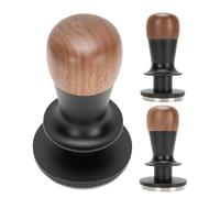 FILFEEL Pressino per caffè a Pressione Costante con Feedback Sonoro e Base Filettata - Manico in Legno di Noce + Pigiatore in Acciaio Inossidabile 304 densità Uniforme del Disco - 378 G Grado (58MM)