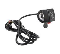 FILFEEL Regolatore di velocità Elettrico dell'acceleratore a Pollice 48V per Manubrio da 2,22 Cm con Indicatore di Alimentazione - Sostituzione dell'acceleratore a Dito per Biciclette Elettriche