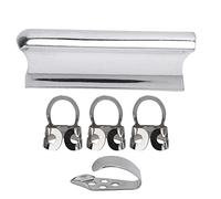 FILFEEL Scegli per Chitarra in Acciaio Inossidabile per le Scelte di Barra per Diapositive per Chitarra Acustica, Pick di Barra per Chitarra Elettrica con un Raggio più Grande per (SILVER)