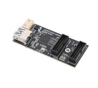 FILFEEL Scheda di Espansione USB 3.2 GEN1 da 19 Pin a Doppia 19 Pin - Adattatore Splitter per Intestazione del Pannello Frontale per Schede Madri con Intestazione USB 3.2 Singola - Supporta Due Porte