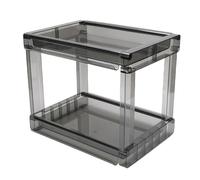 FILFEEL Scrivania di Grande capacità per Bustine di tè, Capsule di caffè e Cosmetici - Scaffale da Scrivania Minimalista in PET con Ripiani Aperti a più Livelli, Design Verticale Salvaspazio per