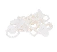FILFEEL Set di 10 Braccialetti con Corsetto da Polso con Perle - Eleganti Cinturini Elastici con Perle Bianche per Accessori Floreali per Matrimonio, Damigella d'onore, Festival, Ballo di Fine Anno