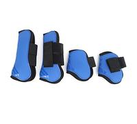 FILFEEL Set di 4 Paratendini per - Guscio in PU Ammortizzante e Protezioni per Le Gambe per Equitazione e Salto Blu M (Un Set di Quattro Grandi)