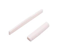 FILFEEL Set di Sella e Capotasto per Chitarra in Vero Osso per Chitarre Acustiche a 6 Corde | Accessori Facili da Installare (Osso di bue)