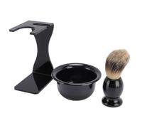 FILFEEL Set di Spazzole Portatile per Uomo - Kit Completo per la Cura della Barba con Ciotola in Schiuma e Supporto per comodità in Viaggio
