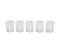 FILFEEL Set in Silicone a Forma di Gatto 3D da 5 Pezzi - Budino Al Latte, Torta Al Cioccolato, Adatto Microonde, per Dolci da Forno - Kit per Gatti Riutilizzabile Antiaderente, 3,54x3,15x3,54 Pollici