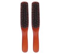 FILFEEL Set Pettine per Barba in Legno per Uomo, Spazzola per Parrucchiere 2 Pezzi con Impugnatura Ergonomica per uno Styling e una Toelettatura Facili