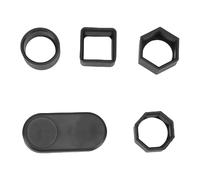 FILFEEL Set Porta Gesso da Biliardo da 4 Pezzi con Clip da Cintura - Gesso Portatile Silenzioso con Punta da Biliardo per Standard da 0,5 Pollici - Disegni Rotondi Rettangolari Ottagonali Esagonali