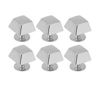 FILFEEL Set Rivetti Trapezoidali in Pelle da 10 Mm - Rivetti Decorativi a Testa Piatta con Vite in Lega di Zinco per Borse, Abbigliamento, Scarpe - 30 Set con Viti Incrociate da 6 Mm (SILVER)
