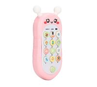 FILFEEL Simpatico Telefono Giocattolo a Forma di Ape con Musica e Cordino per l'apprendimento Precoce e Il Gioco Interattivo - Colore Verde (Rosa con Cordino)