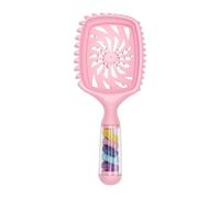 FILFEEL Spazzola Districante per Capelli con Vano Nascosto, Setole in Plastica Fini e Larghe, Design Curvo per Tutti i di Capelli, Rosa