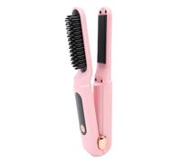 FILFEEL Spazzola per Lisciare i Capelli Senza Fili 60 W, Pettine e Arricciacapelli 2 in 1 con Display Digitale, Batteria 3500 MAh per Acconciature Quotidiane (PINK)