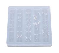 FILFEEL Stampo per Unghie in Silicone Stampo per Nail Art 3D Modello Flessibile per Intaglio delle Unghie con Elevata Trasparenza per la Creazione di Gioielli Artigianali Fai-t (Tipo B)