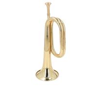FILFEEL Strumento per Suonare la Tromba da Cavalleria in Ottone con Tromba Spagnola Chiave C con Finitura Dorata per Principianti