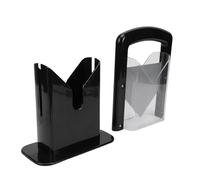 FILFEEL Tagliabagel in Acciaio Inossidabile con Manico e Coperchio Trasparente - Strumento per Affettare Pane Seghettato per Bagel, Muffin, Panini e Pane Rotondo - Aiuto Tagliere Ergonomico da Cucina