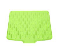 FILFEEL Tappetino Scolapiatti in Silicone con Drenaggio Rapido a 5 Gradi | Tappetino Antiscivolo per Piano Cucina, Silicone Resistente Al Calore, Lavabile in Lavastoviglie, Motivo a Goccia D'acqua