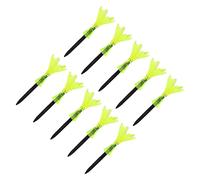 FILFEEL Tee in Plastica da 10 Pezzi di Altezza con Testa a 6 Poli: Aiuti per la Pratica Stabile e Appassionati (Verde Trasparente)