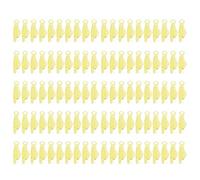 Fili ad ago a forma di pesce adfaga Strumento di threwle di threwle di cucitura automatica facile da usare per kit di cucito domestica giallo in plastica 3,3 x 1,2 cm 100 pezzi