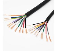 fili, Cavo di segnale controllo isolato in rame da 1 metro, 8 conduttori a 30, 40, cavo rivestito, elettrico 22 AWG, 20, 18(18 Awg 0.75mm2,24Coeres 1Meter)