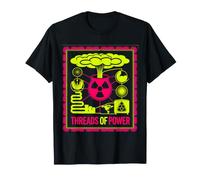 Fili di Potere Neon Nucleare retrò Design Maglietta
