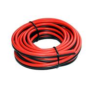 Fili Elettrici in Silicone TUOFENG 12 AWG 20 Metri [Nero 10 m Rosso 10 m] 2 fili Conduttore Linea parallela Morbida e Flessibile 3.3mm² Hook Up Fili senza ossigeno Filo di rame stagnato
