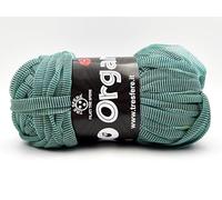 Fili & filati Fettuccia Waoo Lycra Organza 100g-70m microfibra glitter leggera per uncinetti 9-10 per realizzare borse glamour Handmade (O - Tiffany - 160, ORGANZA)